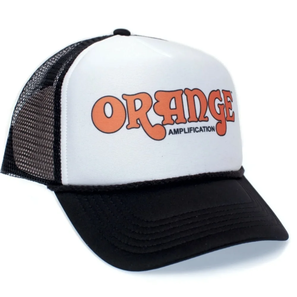 Orange Amplifier Hat Trucker Cap Amp Amplification Unisex Snapback Rocker Retro